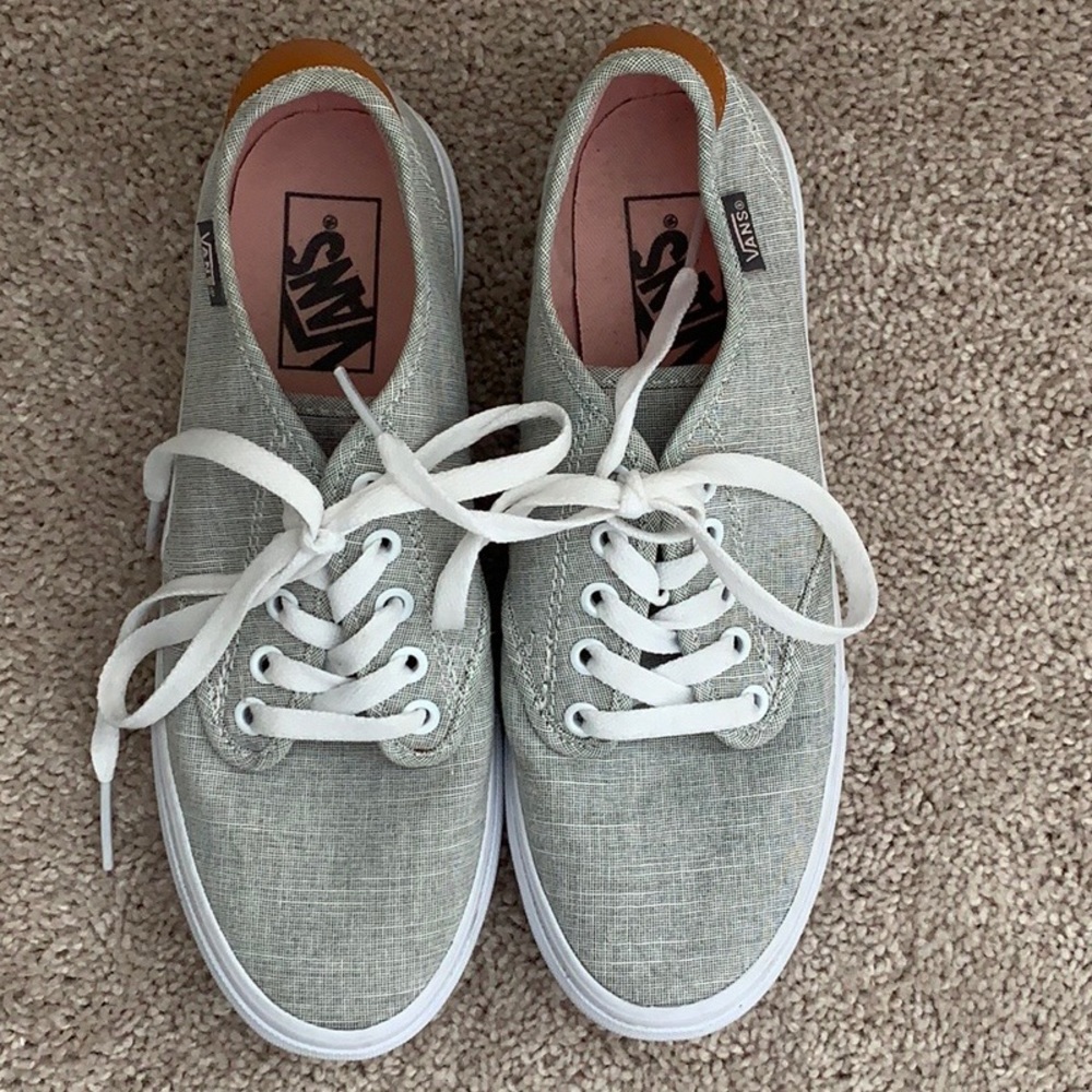 Gray Vans. LIKE NEW: Worn once